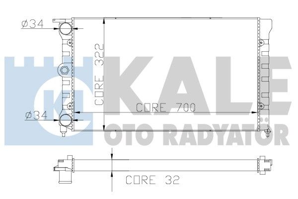 KALE OTO RADYATÖR Jäähdytin,moottorin jäähdytys 139700